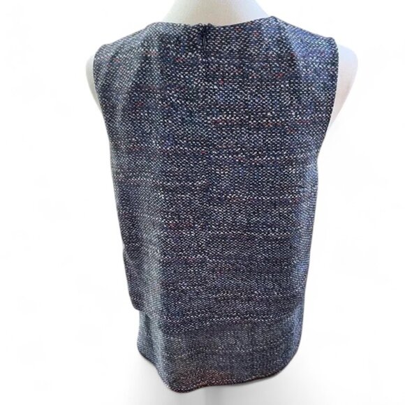 Theory Hodal C Silk Sleeveless Blouse Size Large Dark Academia Professor Core - Picture 3 of 14